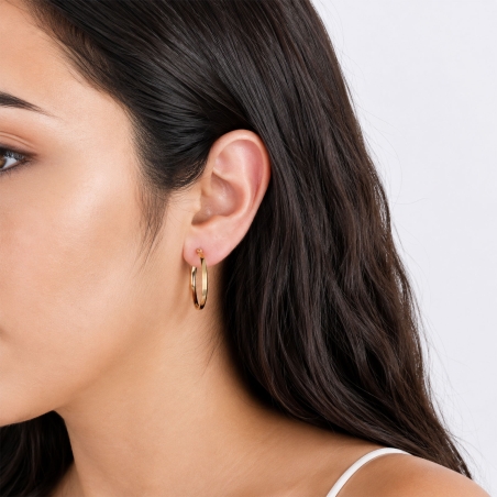 Pendientes aro oro 18k 27 mm "Smooth"