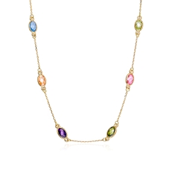 Gargantilla oro 18k y gemas "Fort Collins"