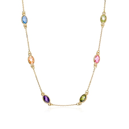 Gargantilla oro 18k y gemas "Fort Collins"