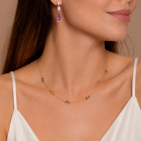 Gargantilla oro 18k y gemas "Fort Collins"
