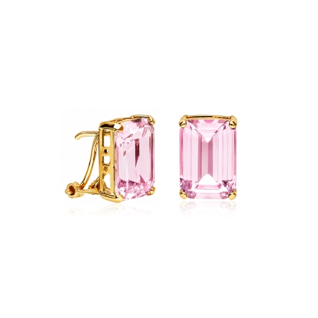 Pendientes oro 18 k y rosa de Francia "Antonella"