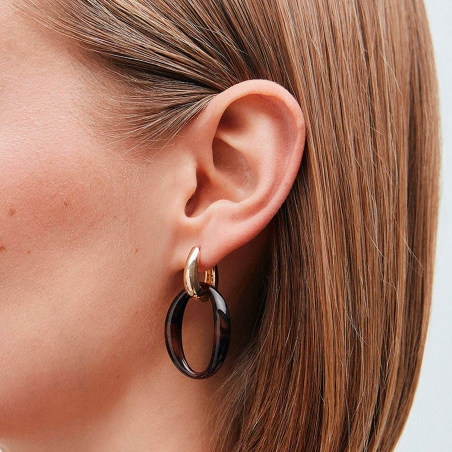 Pendientes Vidal & Vidal Oval Coffee G3983A