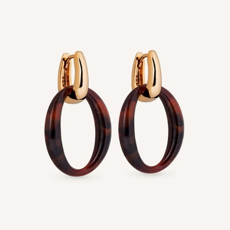 Pendientes Vidal & Vidal Oval Coffee G3983A