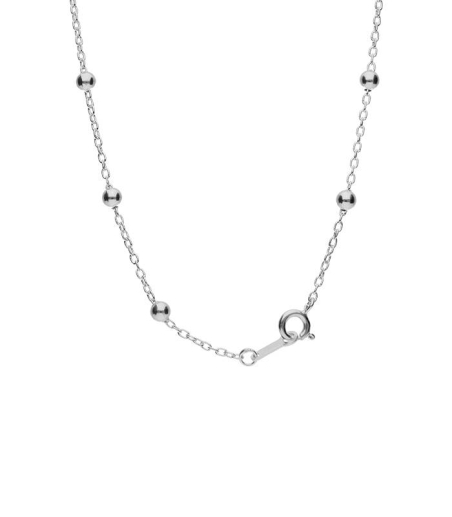 CADENA "STREY" PLATA DE LEY 45 CM