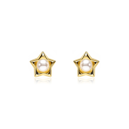 Pendientes oro 18k y perlas cultivadas "Hoshi"