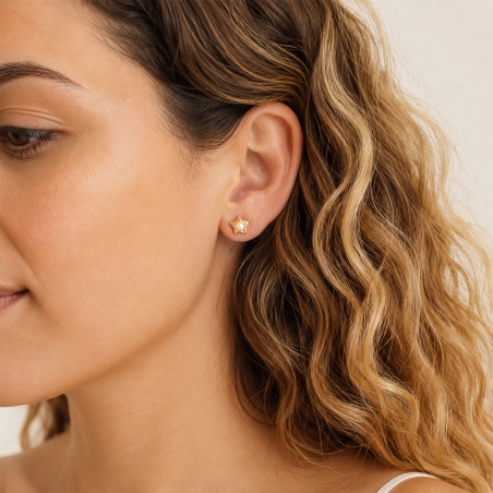 Pendientes oro 18k y perlas cultivadas "Hoshi"