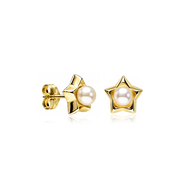 Pendientes oro 18k y perlas cultivadas "Hoshi"
