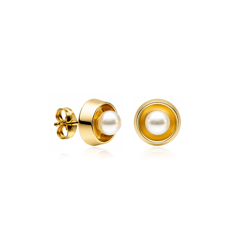 Pendientes oro 18k y perlas cultivadas "Sakuru"