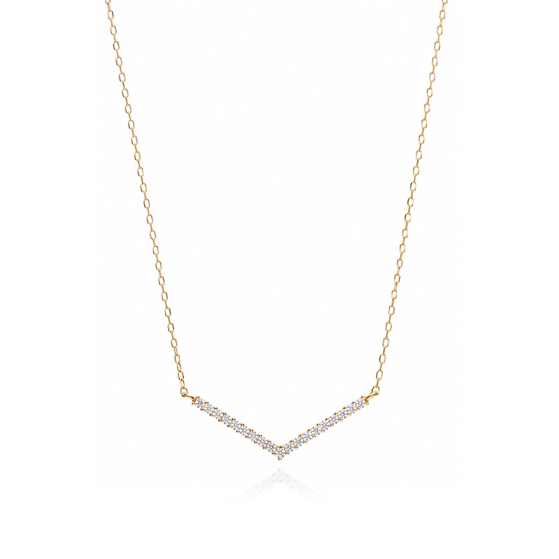 Gargantilla oro 18k y circonitas "Valentina"