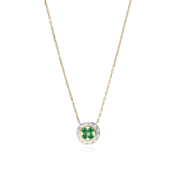 Gargantilla oro 18k y esmeraldas "Petals"