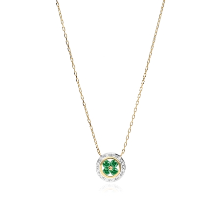 Gargantilla oro 18k y esmeraldas "Petals"