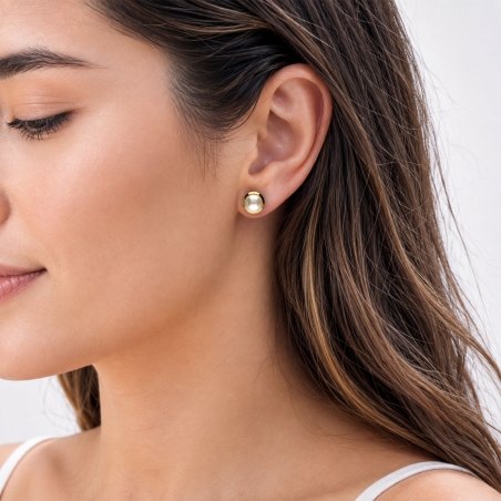 Pendientes oro 18k y perlas 10mm "Maggie"