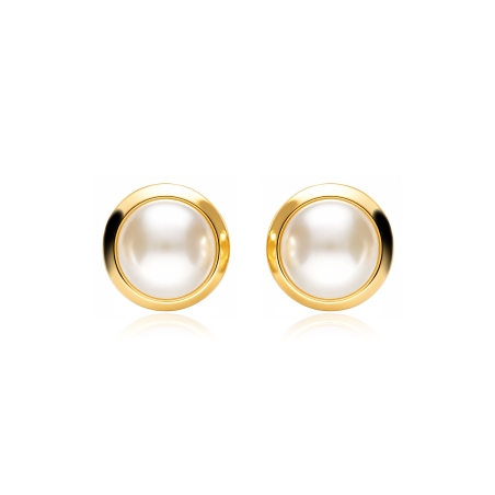 Pendientes oro 18k y perlas 10mm "Maggie"