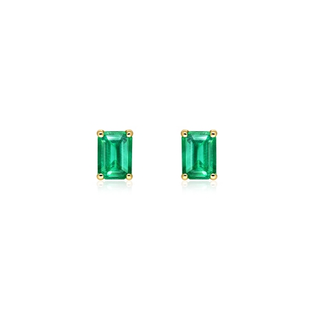 Pendientes oro 18k y esmeraldas "Cali"