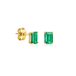 Pendientes oro 18k y esmeraldas "Cali"