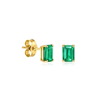 Pendientes oro 18k y esmeraldas "Cali"