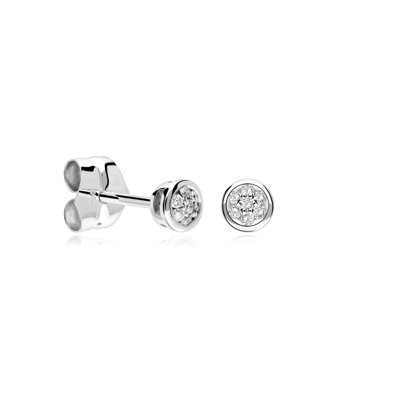 Pendientes oro 18k y diamantes 0.15 CTS "Alonte"
