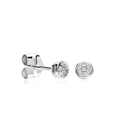 Pendientes oro 18k y diamantes 0.15 CTS "Alonte"