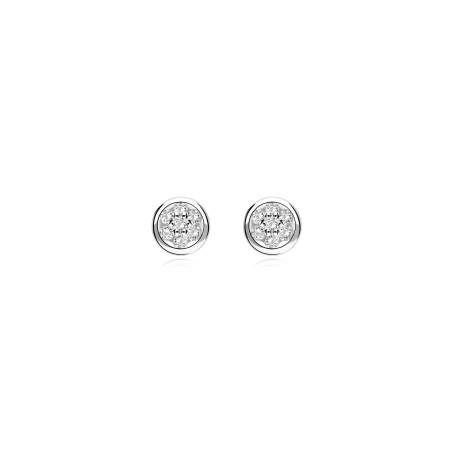 Pendientes oro 18k y diamantes 0.15 CTS "Alonte"