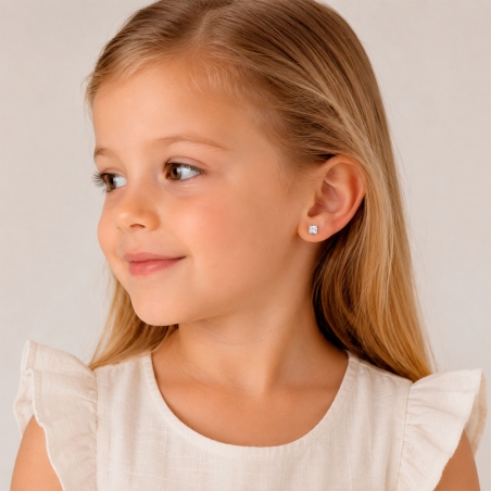 Pendientes oro 18k y circonitas "Mila"