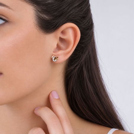 Pendientes oro 18k tricolor "Knot"