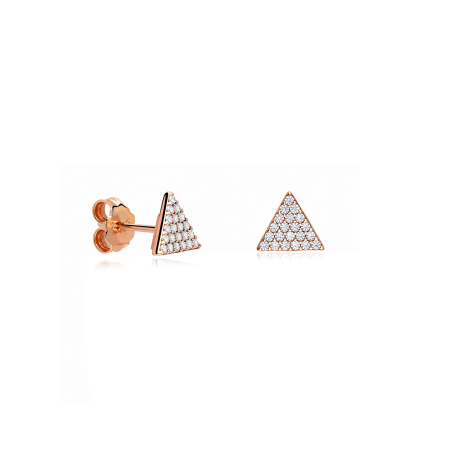 Pendientes Plata primera ley y circonitas "Emphasis"