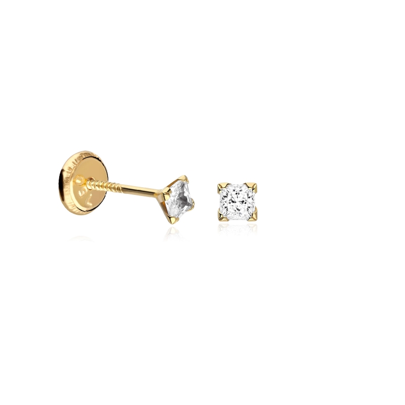 Pendientes oro 18k y circonitas "Mila"