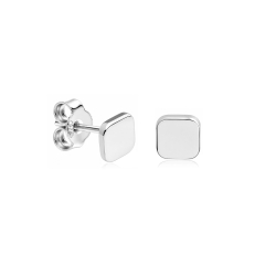 Pendientes plata de ley cuadrado "Silhouette"