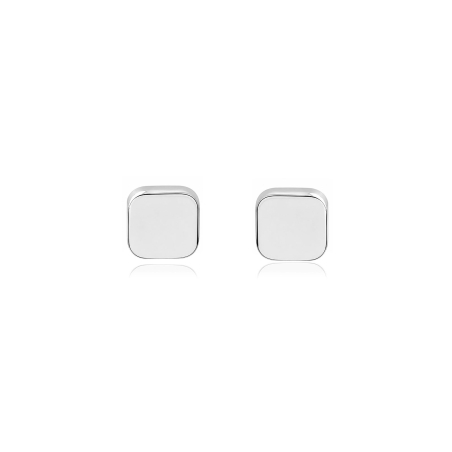 Pendientes plata de ley cuadrado "Silhouette"