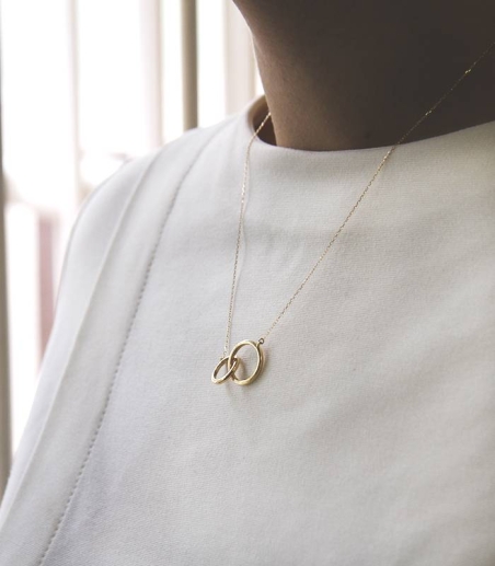 Gargantilla Oro 18k círculos enlazados "Linked"