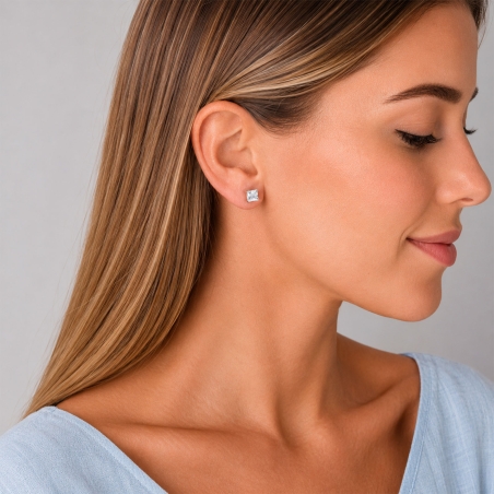 Pendientes oro 18k y circonitas "Mila"