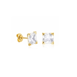 Pendientes oro 18k y circonitas "Mila"