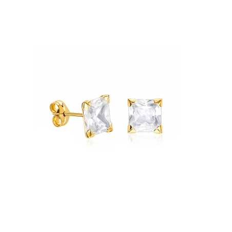 Pendientes oro 18k y circonitas "Mila"