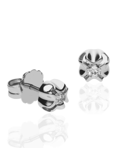 Pendientes Oro 18k y diamantes 0.20cts "Doss"