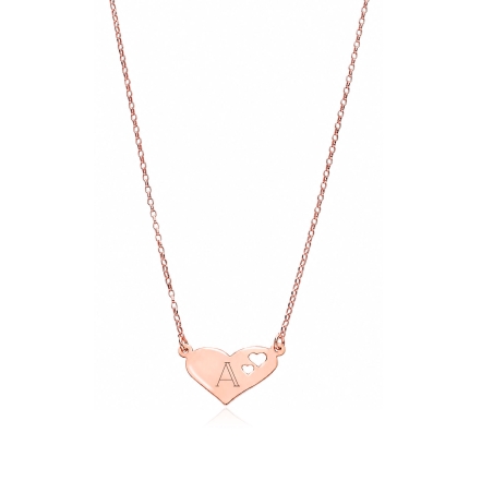 Gargantilla plata baño oro 18k rosa "Siempre juntos"