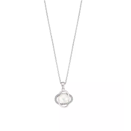 Collar Lotus Silver Pearls Lp3094-1/1