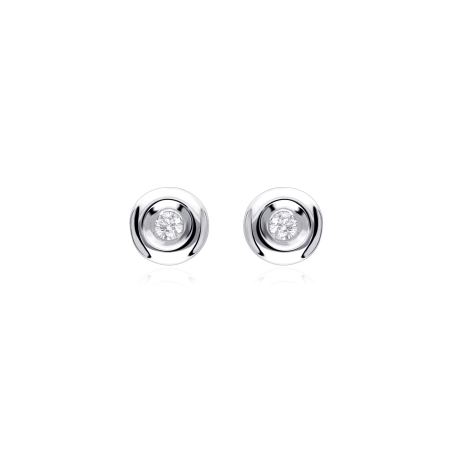 Pendientes oro 18k y diamantes 0.10cts "Mosa"