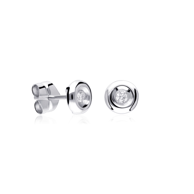 Pendientes oro 18k y diamantes 0.10cts "Mosa"