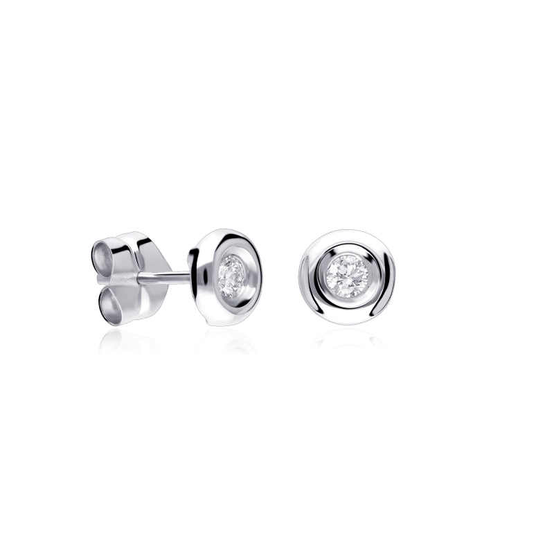 Pendientes oro 18k y diamantes 0.20cts "Mosa"