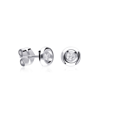 Pendientes oro 18k y diamantes 0.20cts "Mosa"