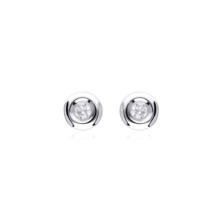 Pendientes oro 18k y diamantes 0.20cts "Mosa"
