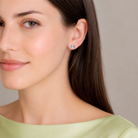 Pendientes oro 18k y diamantes 0.24cts "Mosa"