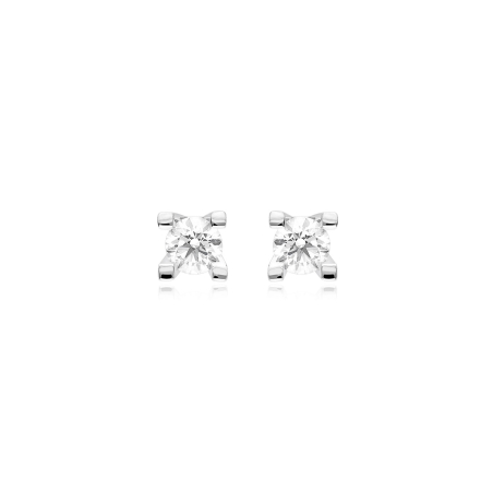 Pendientes oro blanco 18k y diamante 0.60cts "Portofino"