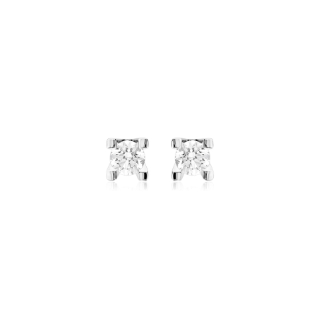 Pendientes oro blanco 18k y diamante 0.40cts "Portofino"