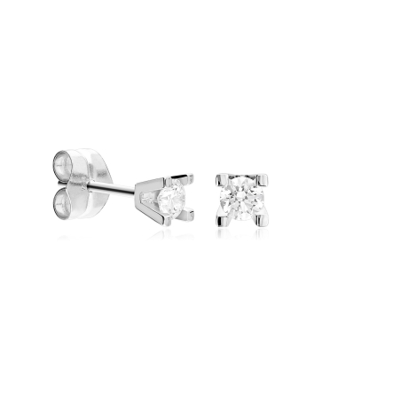 Pendientes oro blanco 18k y diamante 0.40cts "Portofino"