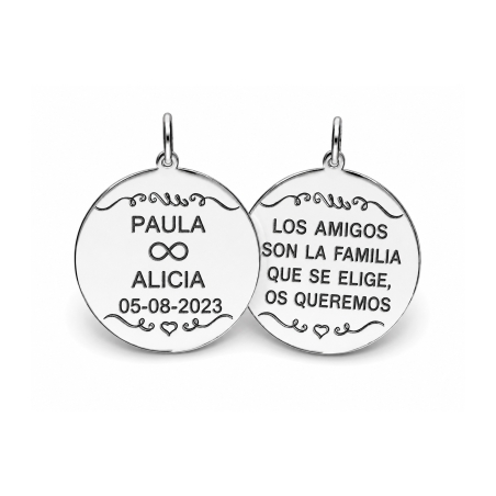 Placa ramo Plata ley con cinta "Para siempre"