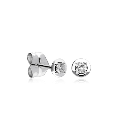 Pendientes oro 18k y diamantes 0.20cts "Reggio"