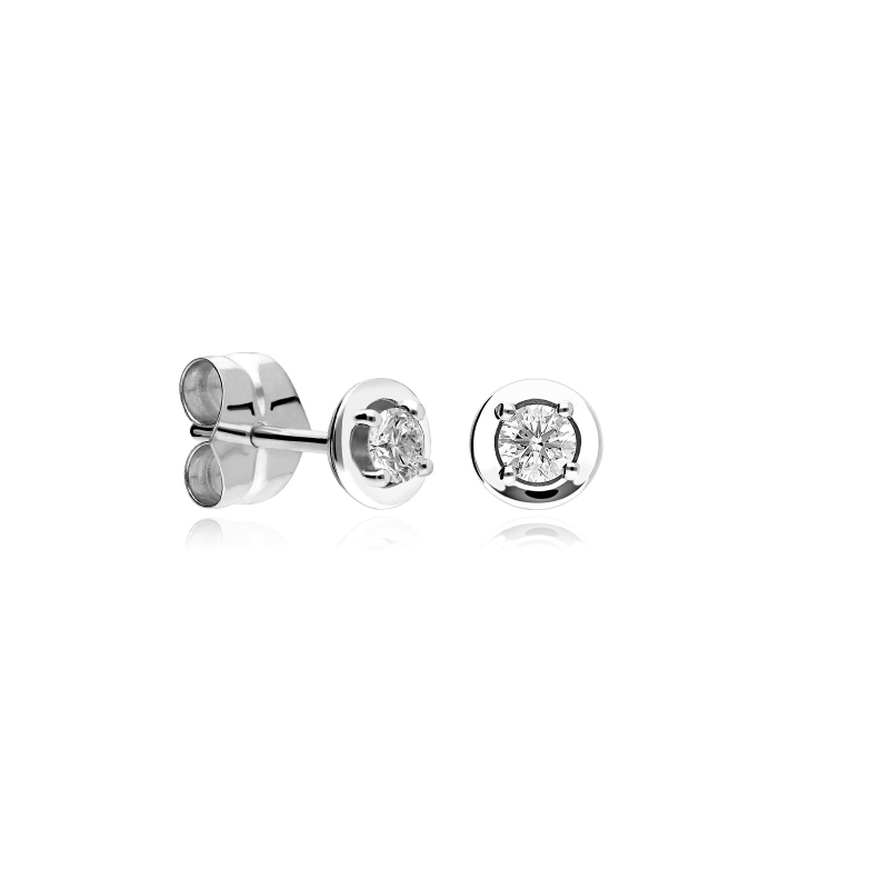Pendientes oro 18k y diamantes 0.30cts "Reggio"