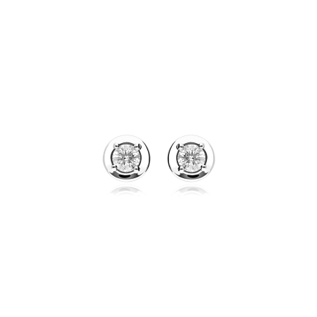 Pendientes oro 18k y diamantes 0.30cts "Reggio"