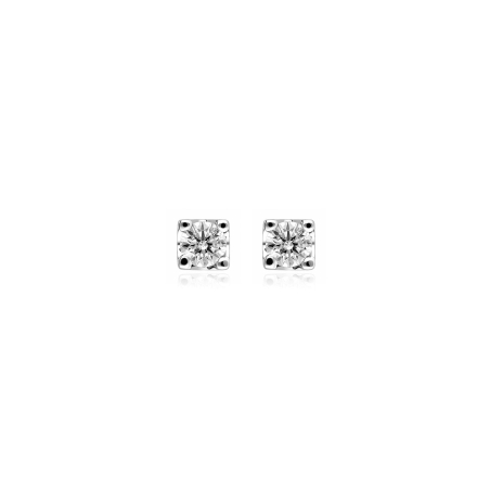 Pendientes oro 18k y diamantes 0.25 cts "Enna"